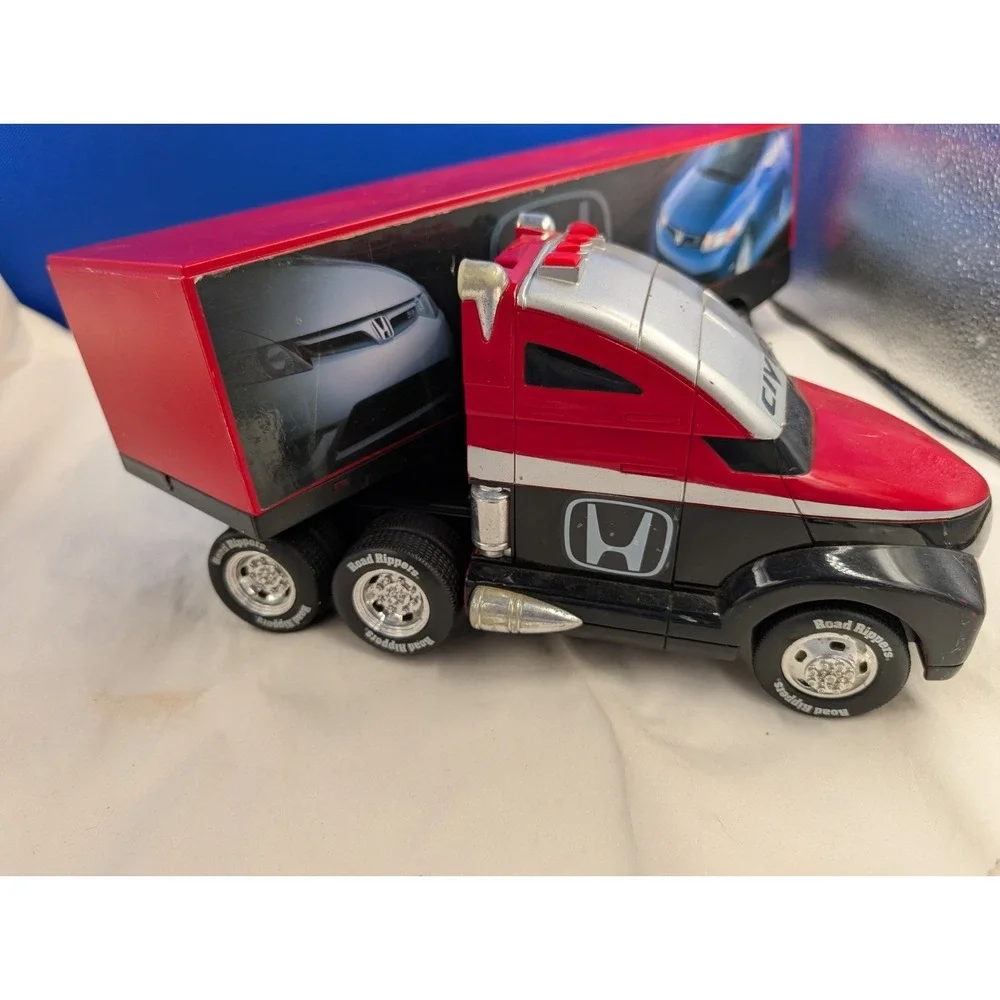 Toy State Road Rippers Honda Civic Si Semi Tractor Trailer Rare Tested READ